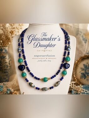 “The Glassmaker’s Daughter”-Vintage Czech & Western Germany Glass Necklace